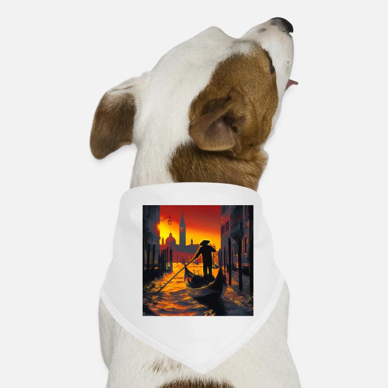 Gondoliere in Venedig Hunde-Bandana