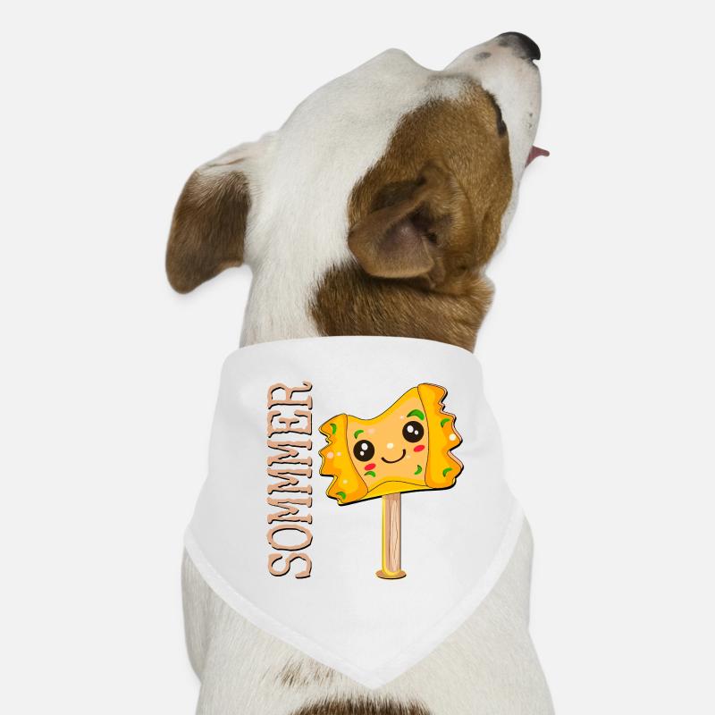 SOMMER EISCREME MAULTASCHEN - Hunde-Bandana - Weiß