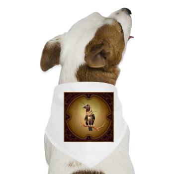 Ein Vogel mit Stil und einem Hauch von Geheimnis - Hunde-Bandana - Weiß - Vorne