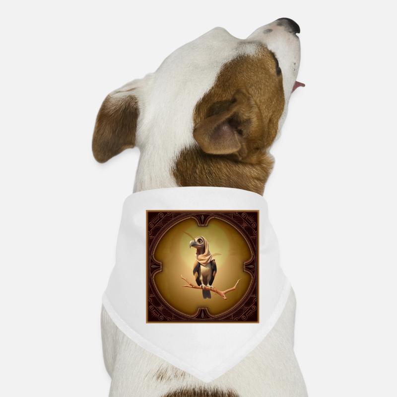 Un oiseau avec du style et une touche de mystère Bandana pour chien