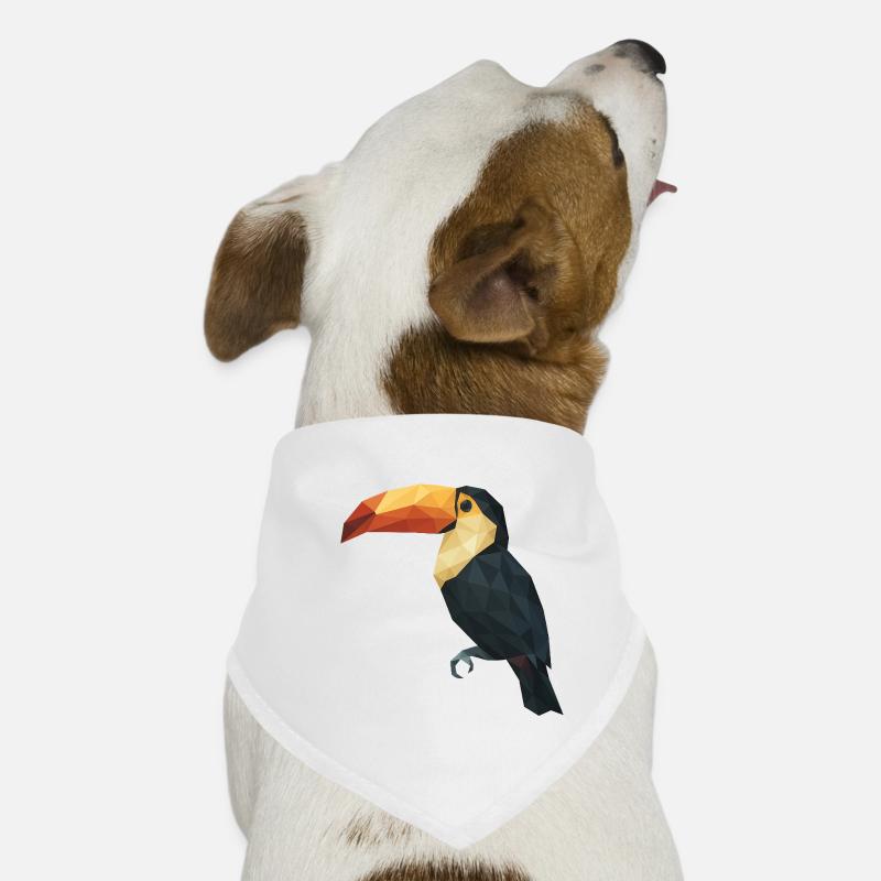 Low Poly Toucan – Geometric Tropical Bird Dog Bandana