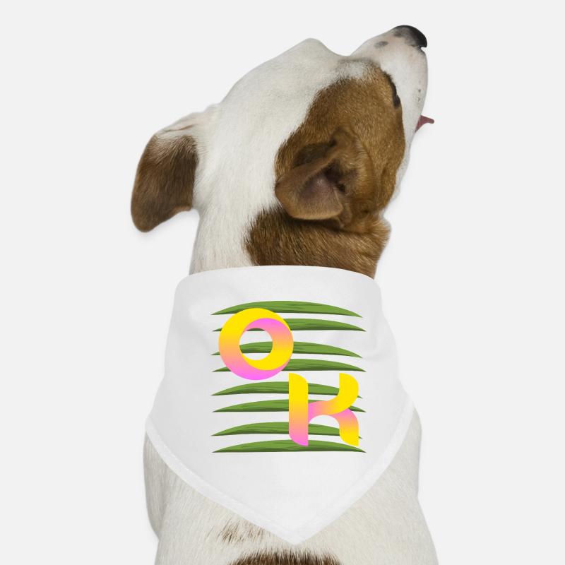 SUMMER PALM TREES OK Dog Bandana