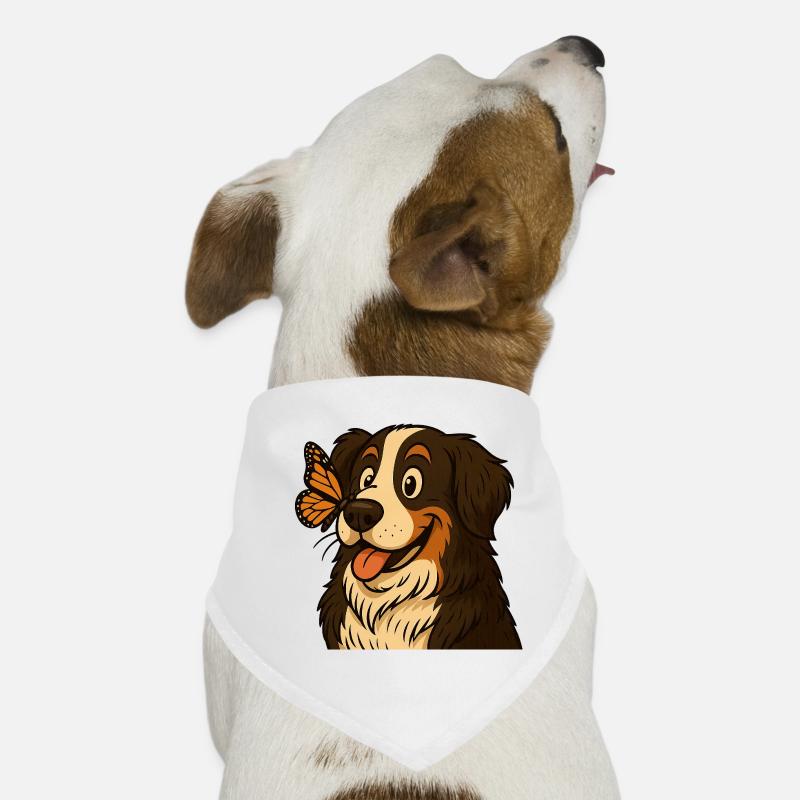 Bernois avec papillon Bandana pour chien