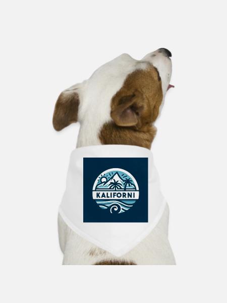 Voir Thoune Bern T-shirt Berge Kaliforni Niesen - Bandana pour chien - blanc - Devant