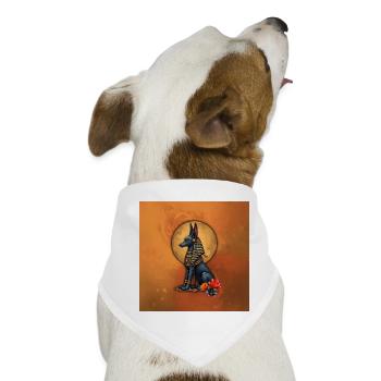 Anubis im Mondlicht. - Hunde-Bandana - Weiß - Vorne