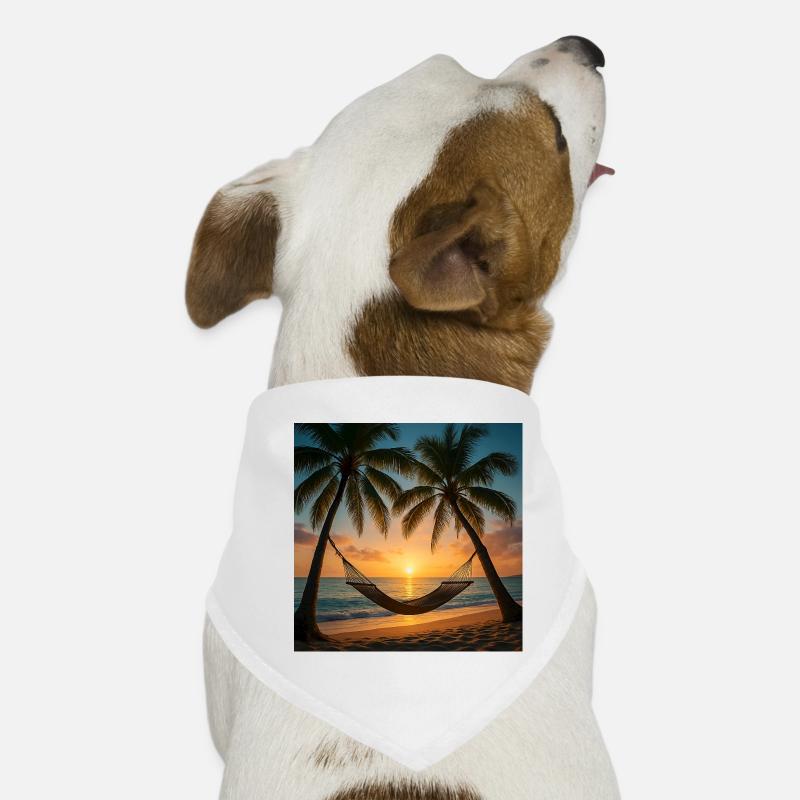Vacation - Palmen - Hängematte Hunde-Bandana
