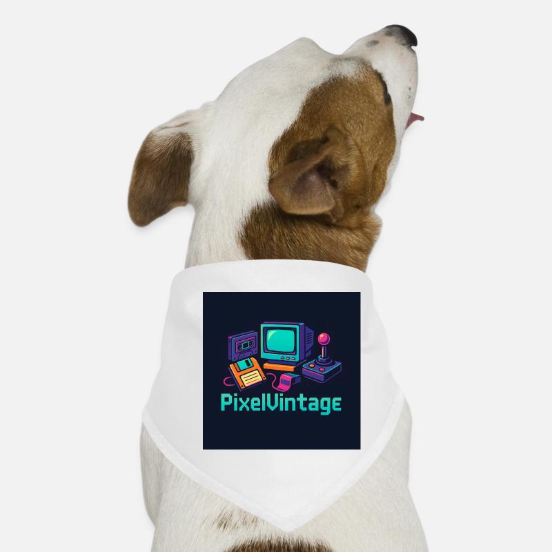 Ordinateur rétro et console Pixel Bandana pour chien