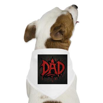 Das gruselige Design des blutigen Vaters - Hunde-Bandana - Weiß - Vorne