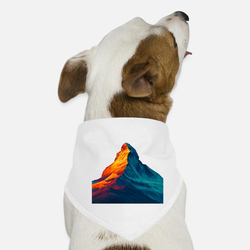 WPAP Style - Matterhorn, Mountain Switzerland Dog Bandana
