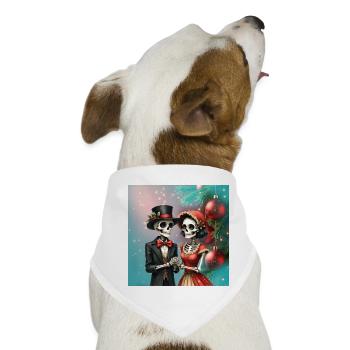 Weihnachtsromantik der Knochen. - Hunde-Bandana - Weiß - Vorne