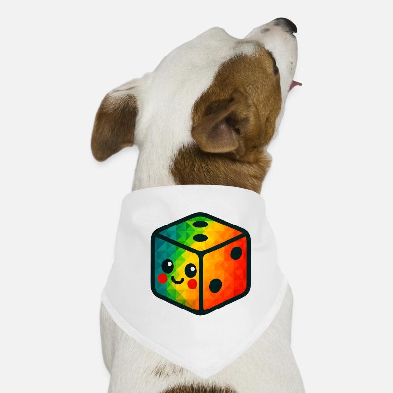 WPAP Polygon Kawaii Style Cube Jouet Bébé Bandana pour chien