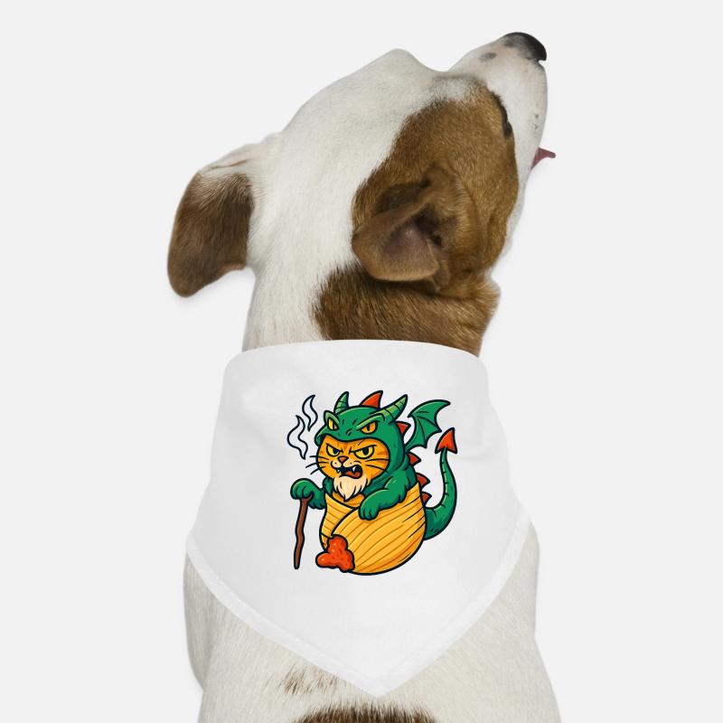 Drachenkatze im Fantasy-Design Hunde-Bandana