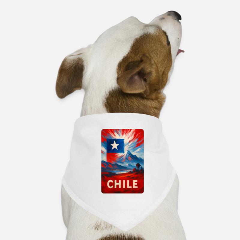 Chili – Drapeau peint et nature Bandana pour chien