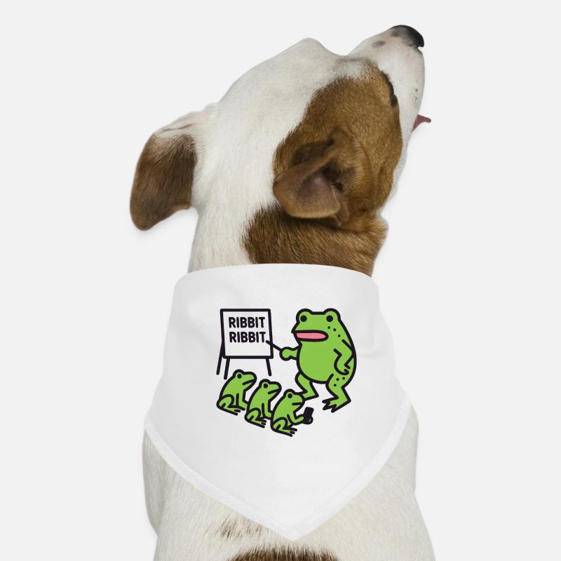 Froschunterricht mit Ribbit-Phrase Hunde-Bandana