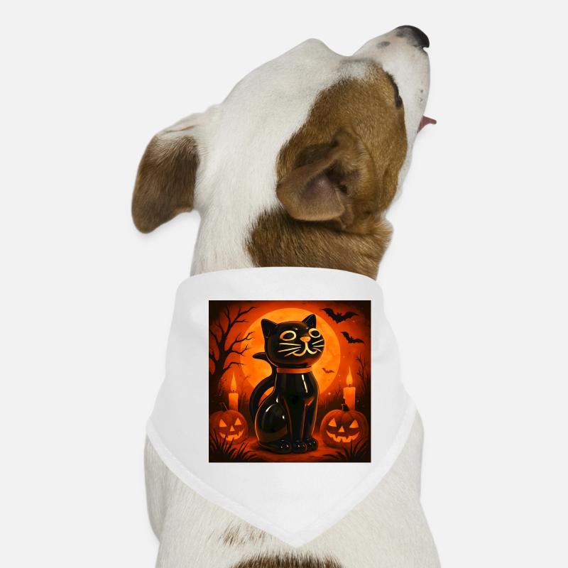 Spooky Cat Halloween Gift Dog Bandana
