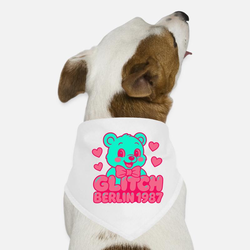 Glitch Berlin Supercute - Hunde-Bandana - Weiß