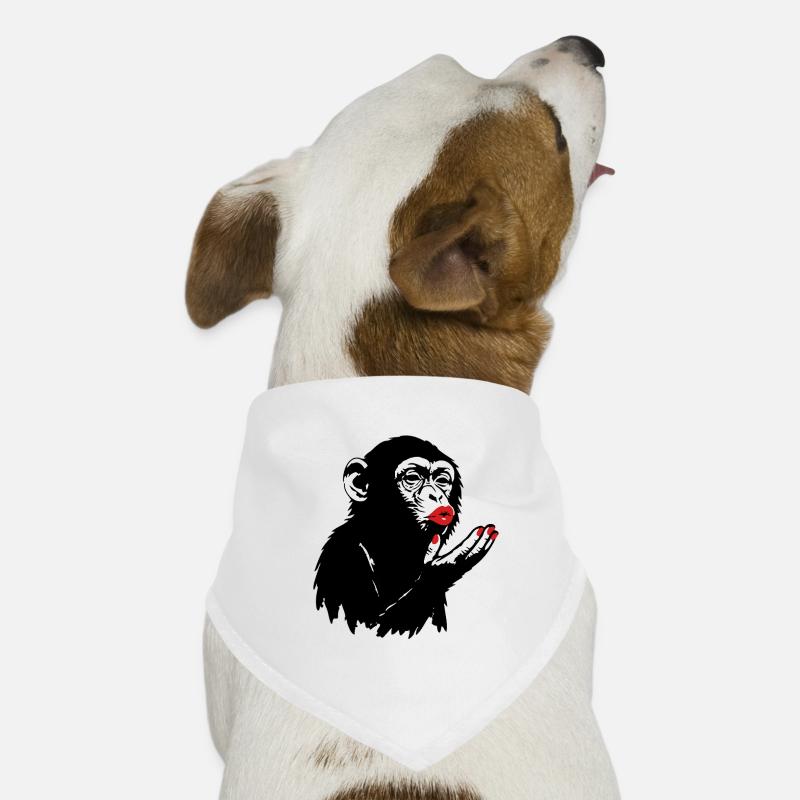 Alte Affendame schickt einen Kuss an Dich Hunde-Bandana