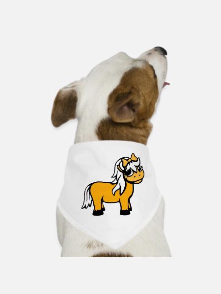 cheval fille femme mignonne jolie femme arc - Bandana pour chien - blanc - Devant