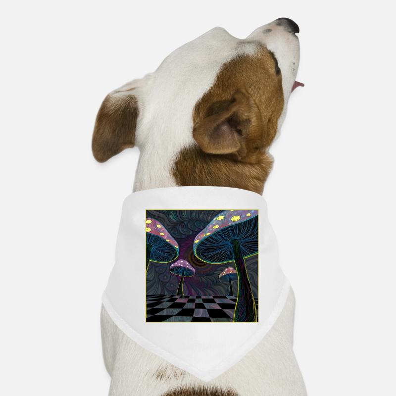 Psychedelische Pilzwaldszene Hunde-Bandana