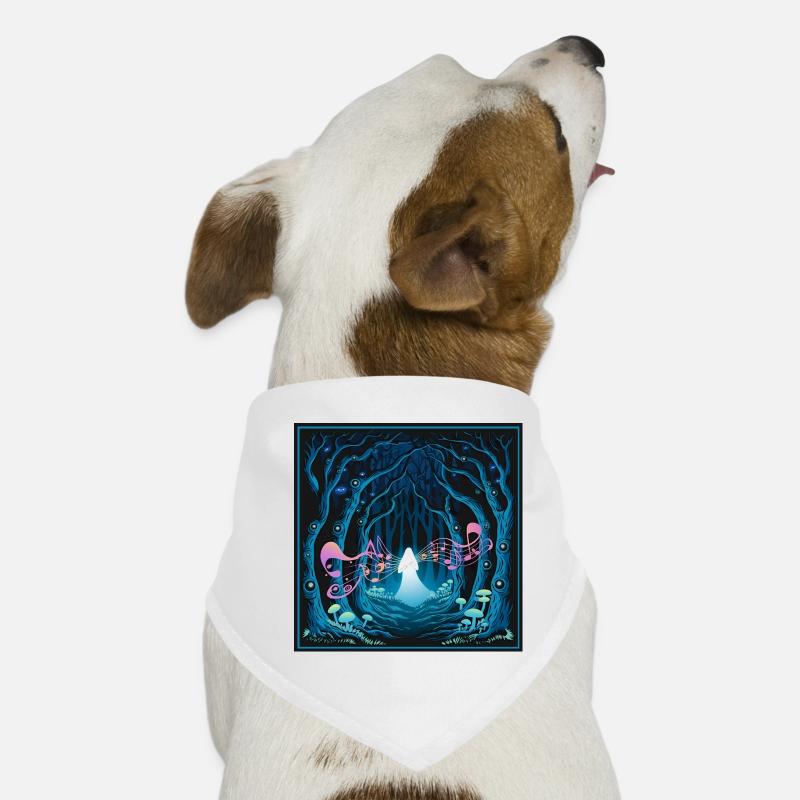 Mystical Forest with Harmonious Music Flow Dog Bandana
