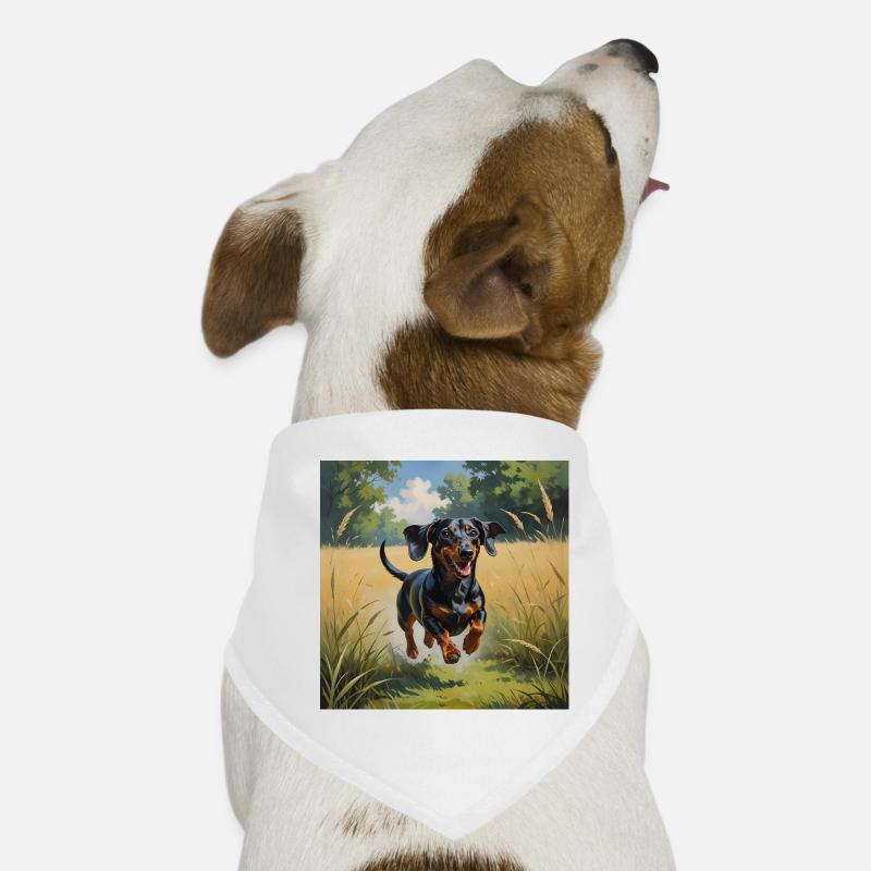 Terrier joyeux dans la nature Bandana pour chien