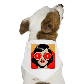 Moderne fruchtige Vision - Hunde-Bandana - Weiß - Vorne