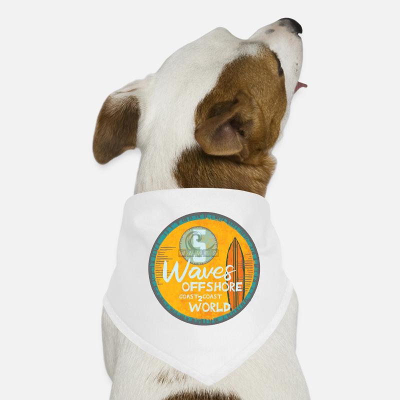 Vagues de surf conception offshore Bandana pour chien