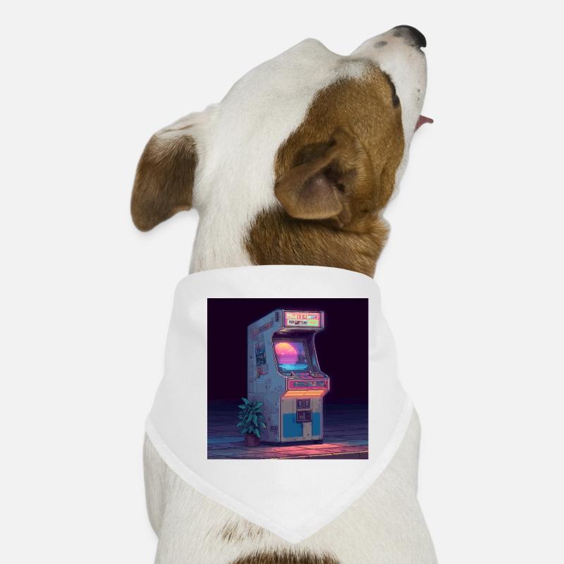 Machine d’arcade rétro – Neon Gaming Vibes Bandana pour chien