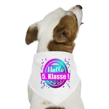 SCHULANFANG FÜNFTKLÄSSLER 5. Klasse - Hunde-Bandana - Weiß - Vorne