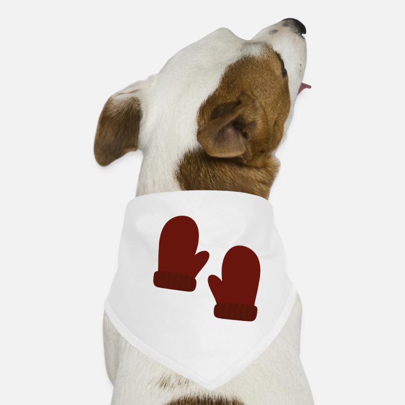 Gemütliche Winterhandschuhe Illustration Hunde-Bandana