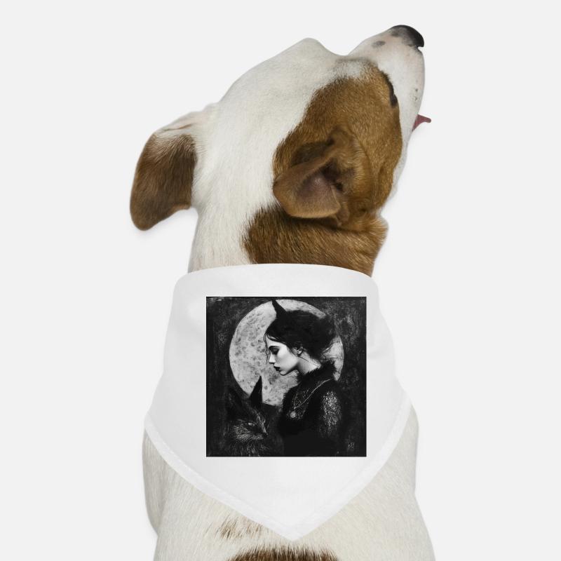 Chat de nuit et fille démone Bandana pour chien