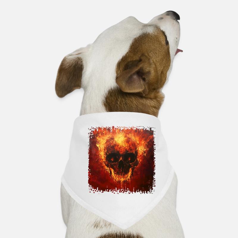 Crâne de feu Bandana pour chien