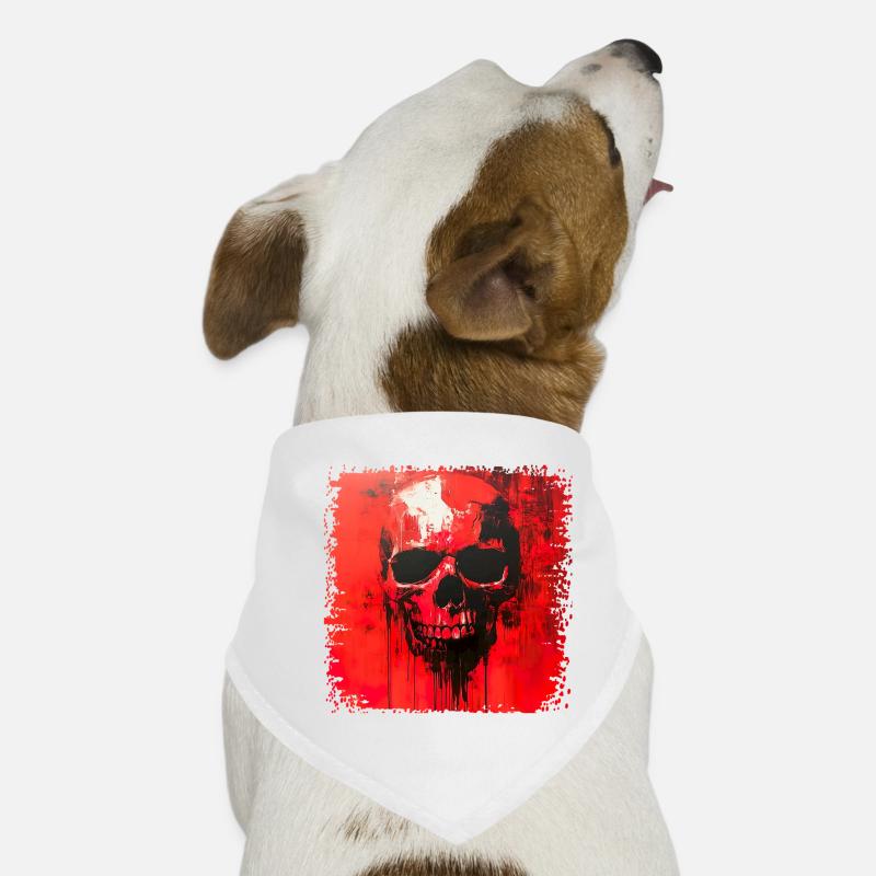 Dunkler Skull Kunstdruck Hunde-Bandana