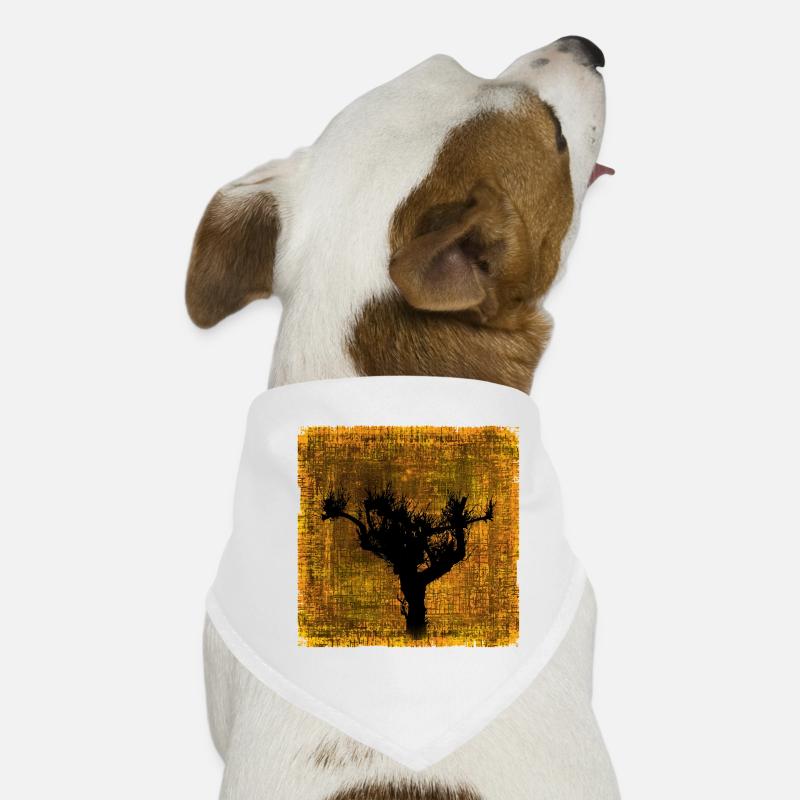Vogelbaum Silhouette im Herbstfarben-Design Hunde-Bandana