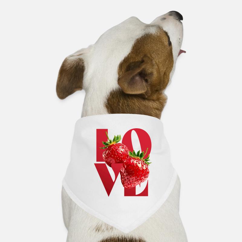 Erdbeere Liebe Illustration Hunde-Bandana