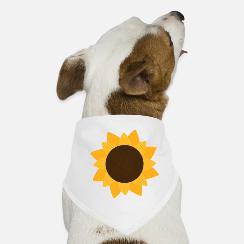 Sunny Sunflower Botanical Pattern Dog Bandana