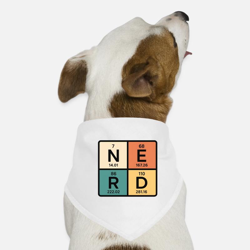 Periodensystem Abstrakte Kunst - Hunde-Bandana - Weiß