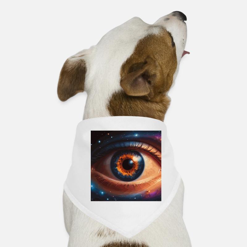 Kosmisches Auge mit Sternenhimmel Hunde-Bandana