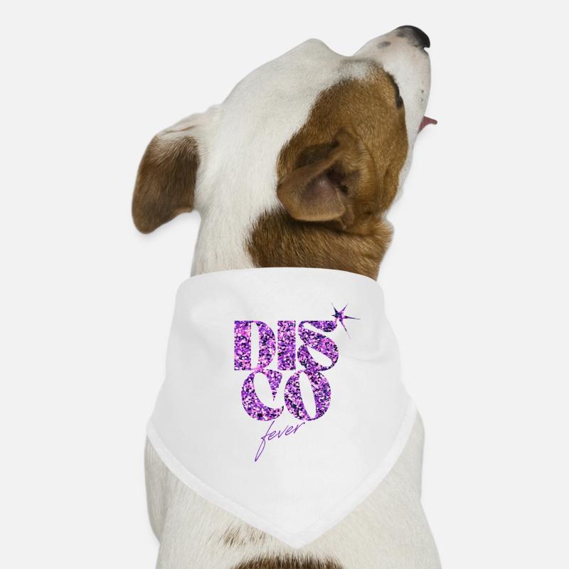 Glittery Disco Love Emblem Dog Bandana