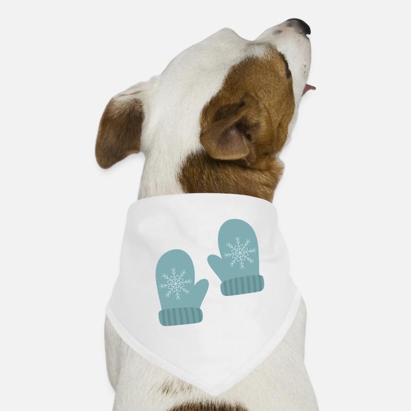 Winter Mittens Snowflake Design Dog Bandana