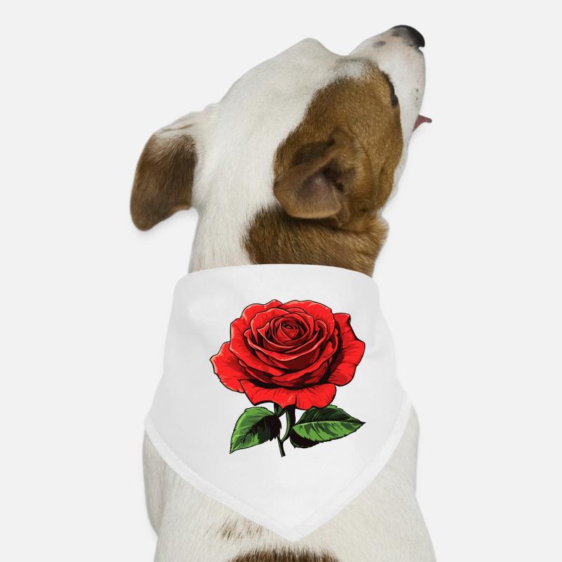 rote blume - rose Hunde-Bandana