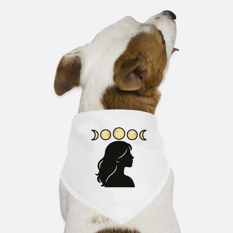 Silhouette with moon phases Dog Bandana