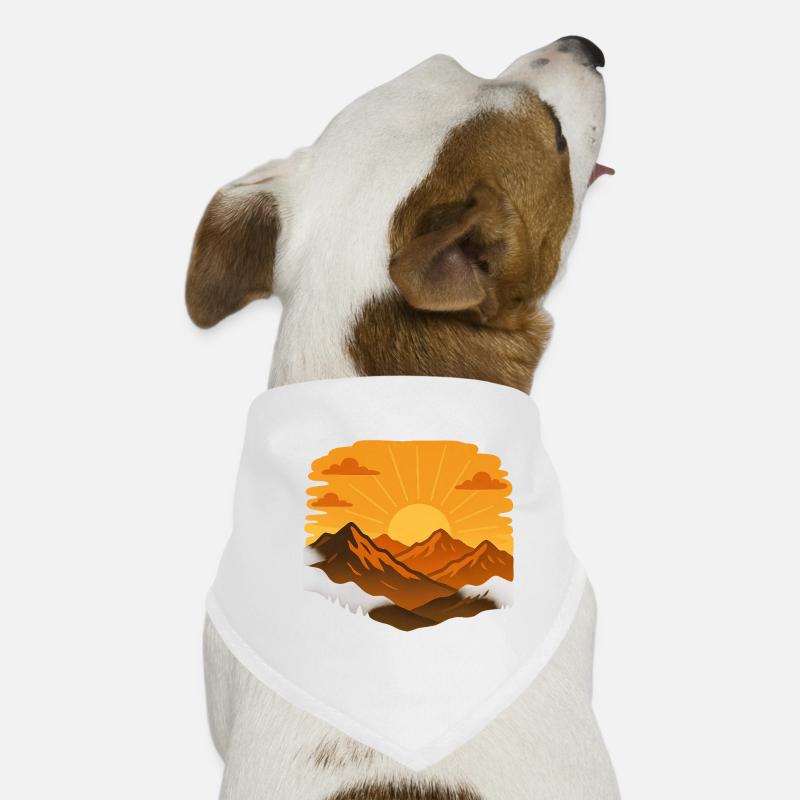 Sunset over the mountains Dog Bandana