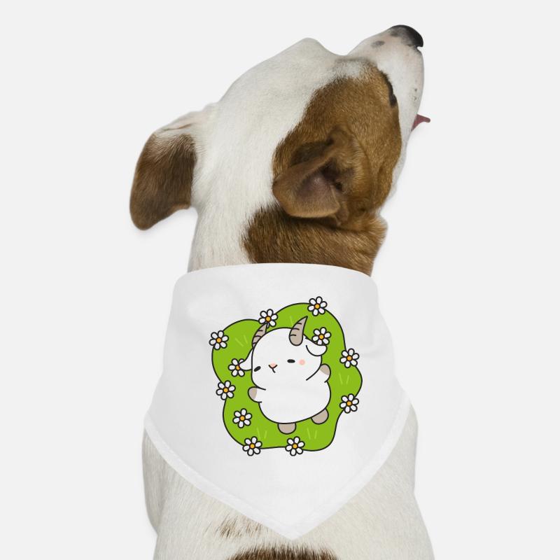 Kawaii Lamm Gänseblümchen Hunde-Bandana