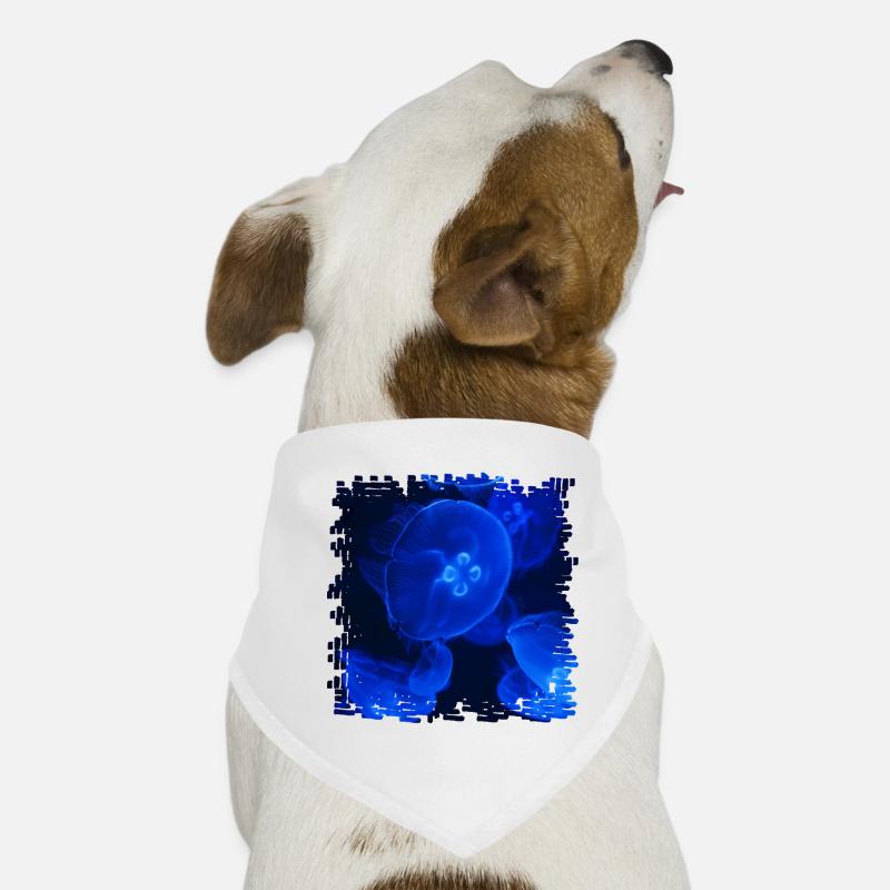 Neon jellyfish underwater magic Dog Bandana