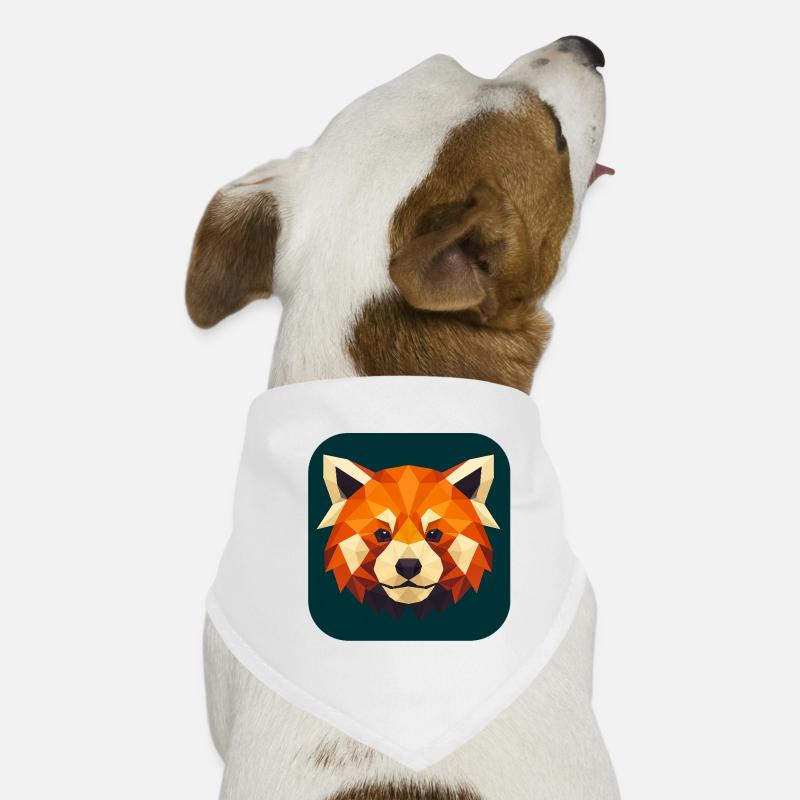 Roter Panda Kopf Low Poly Hunde-Bandana