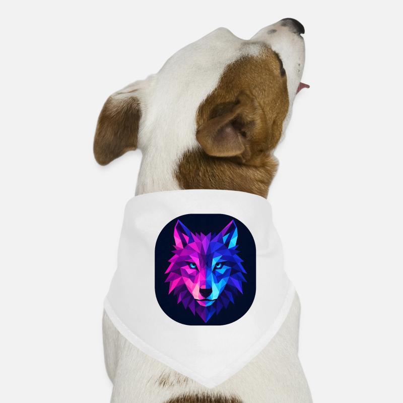 Lupus Wolf Neon Geopattern Dog Bandana