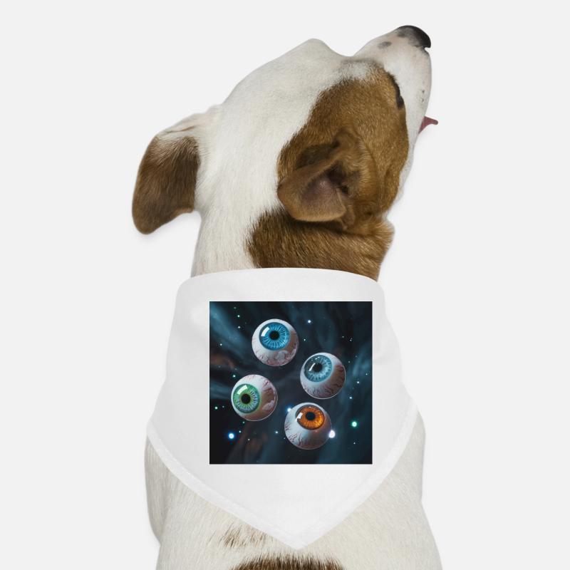 Des yeux surréalistes dans l’espace Bandana pour chien