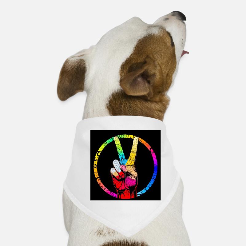 Tourbillon de main de paix coloré Bandana pour chien