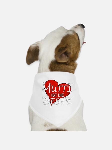 MOM IS THE BEST - Dog Bandana - white - Front